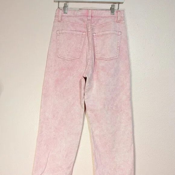 ⭐Wild Fable Women's Jeans Pants Pink Straight High Rise Cotton Blend Size 4⭐ - Picture 8 of 14